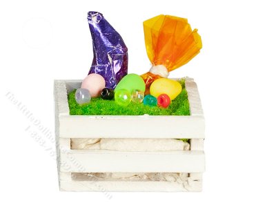 (image for) Miniature Easter Crate for Dollhouses - White