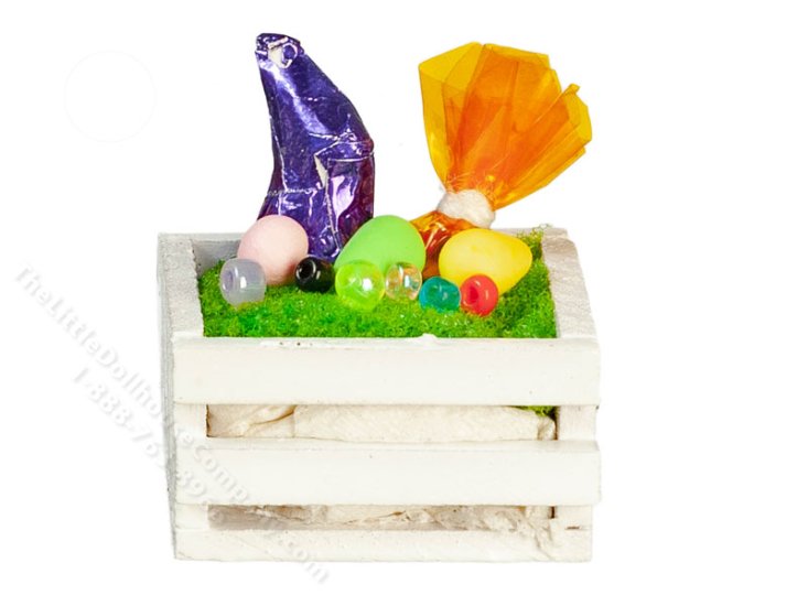 (image for) Miniature Easter Crate for Dollhouses - White