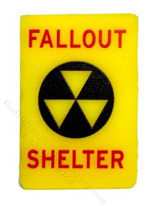 (image for) Miniature "Fallout Shelter" Sign for Dollhouses
