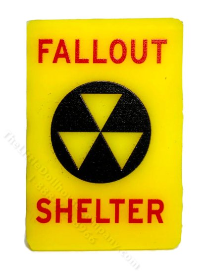 Miniature Fallout Shelter Sign for Dollhouses [AZT MM0104] | The Little ...