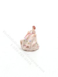 (image for) Miniature Handmade Lady in a Floral Dress Figurine