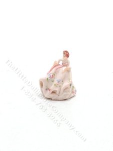 (image for) Miniature Handmade Lady in a Floral Dress Figurine