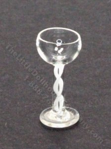 (image for) Miniature White Swirl-Stemmed Wine Glass