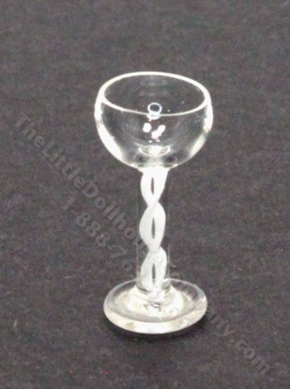 (image for) Miniature White Swirl-Stemmed Wine Glass