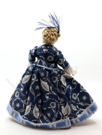 (image for) Miniature Handcrafted Vintage Rococo Lady in Blue
