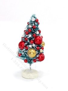 (image for) Miniature 2.75" Decorated Christmas Tree for Dollhouses