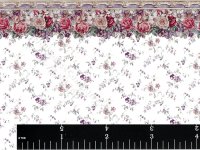 (image for) Purple Flower Pattern Miniature Wallpaper for Dollhouses