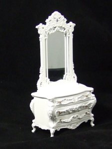 (image for) Miniature White Dresser with Mirror