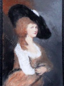 (image for) Miniature Portrait of a Woman Painting by Larry Morganti
