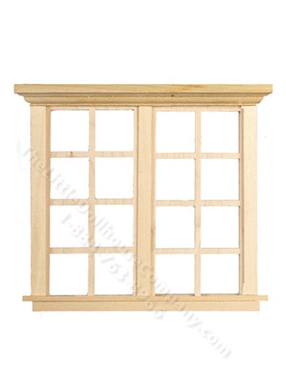 (image for) Classical Double 4-Over-4 Window for Dollhouses