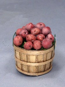 (image for) Miniature Basket of Potatoes for Dollhouses
