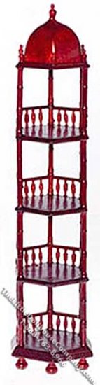 (image for) Miniature Mahogany English Conservatory Etagere for Dollhouses