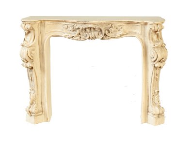 (image for) Miniature Victorian Stone Fireplace Mantle for Dollhouses