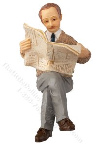 (image for) 1/12 Scale Papa Resin Doll for Dollhouses