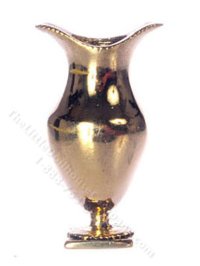 (image for) Miniature Gold Wide-Mouth Vase for Dollhouses