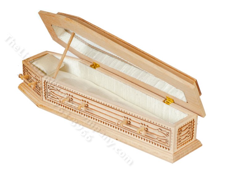 (image for) Miniature Glass Top Coffin - Unfinished