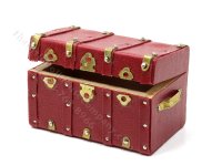 (image for) Dollhouse Scale Model Replica Red Steamer Trunk Chest