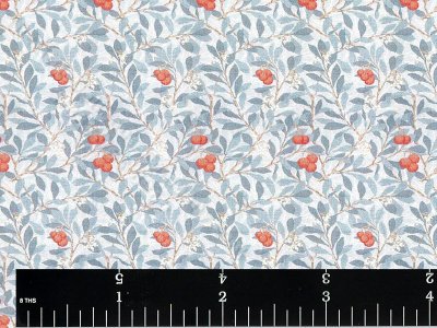 (image for) Leaf and Berry Pattern Wallpaper for Dollhouses