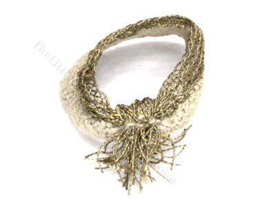 (image for) Miniature Cream Cowl with Metallic Detail