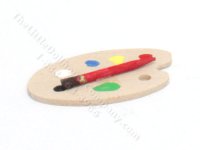 (image for) Miniature Artist's Palette and Brush