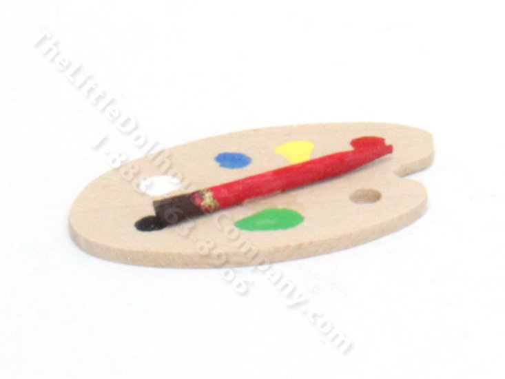 (image for) Miniature Artist's Palette and Brush