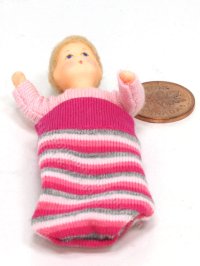 (image for) Flexible Blonde Baby Doll in Carry-Nest by Erna Meyer