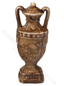 (image for) Miniature Aged Glaze Urn for Dollhouses