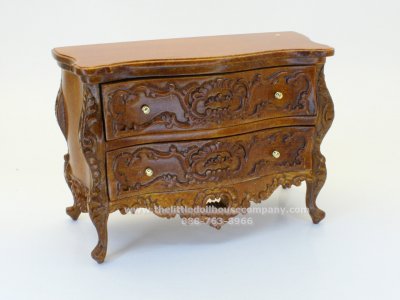 (image for) Miniature Louis XV Credenza with Heavy Carving for Dollhouses