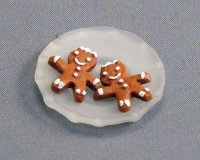 (image for) Santas Gingerbread Men Cookies on Dish