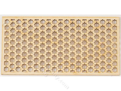 (image for) Miniature Flower Pattern Window Lattice for Dollhouses