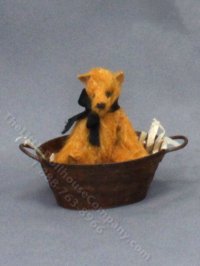 (image for) Miniature Blonde Stuffed Bear in a Tub by Betty Miniature