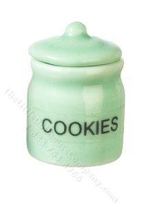 (image for) Miniature Green Cookie Jar for Dollhouses