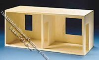 (image for) Unfinished Dollhouse Side by Side Room Box