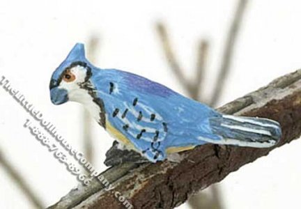 (image for) Miniature Blue Jay for Dollhouses