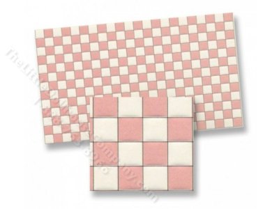 (image for) Dollhouse 1/2 Scale Model Pink and White Floor Tiles