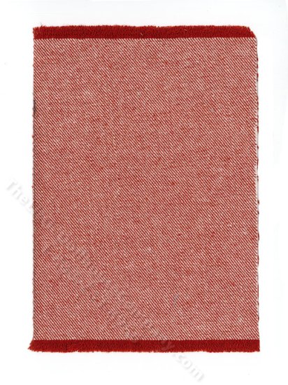(image for) Miniature Red/Wite Stripe Rug for Dollhouses - Large