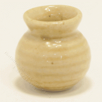 (image for) Miniature Beige Ceramic Widemouthed Vase