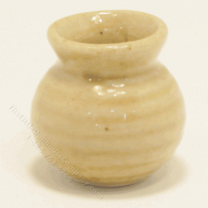 (image for) Miniature Beige Ceramic Widemouthed Vase