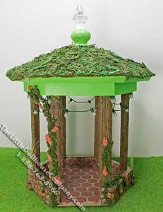 (image for) Miniature Rustic Gazebo for Dollhouses