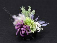 (image for) Vintage Miniature Purple & Green Potted Succulent Arrangement for Dollhouses