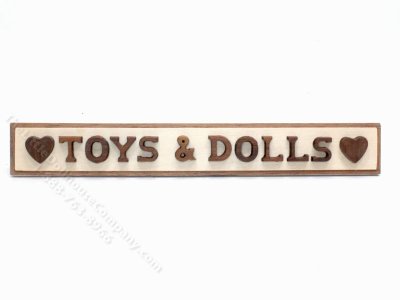 (image for) Handmade Miniature "Toys and Dolls" Sign for Dollhouses