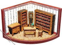 (image for) 1/144" Scale Library Furniture Kit for Dollhouses