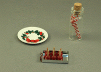 (image for) Dollhouse Miniature Christmas Dining Set