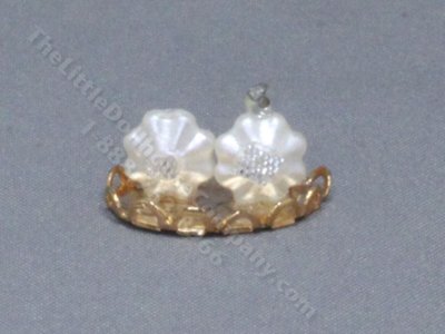 (image for) Miniature Gold Tray with Perfume for Dollhouses