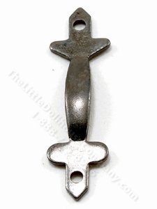 (image for) Pewter Door Pull for Dollhouse Scale Models 2pc/pkg