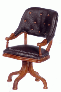 (image for) Miniature Ulysses Grant Swivel Chair for Dollhouses