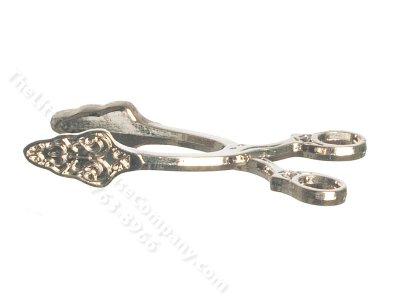 (image for) Miniature Silver Tongs for Dollhouses
