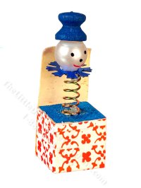 (image for) Miniature Blue Jack In The Box Toy for Dollhouses