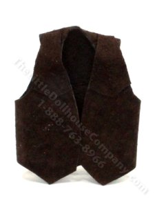 (image for) Miniature Leather Vest for Dollhouses