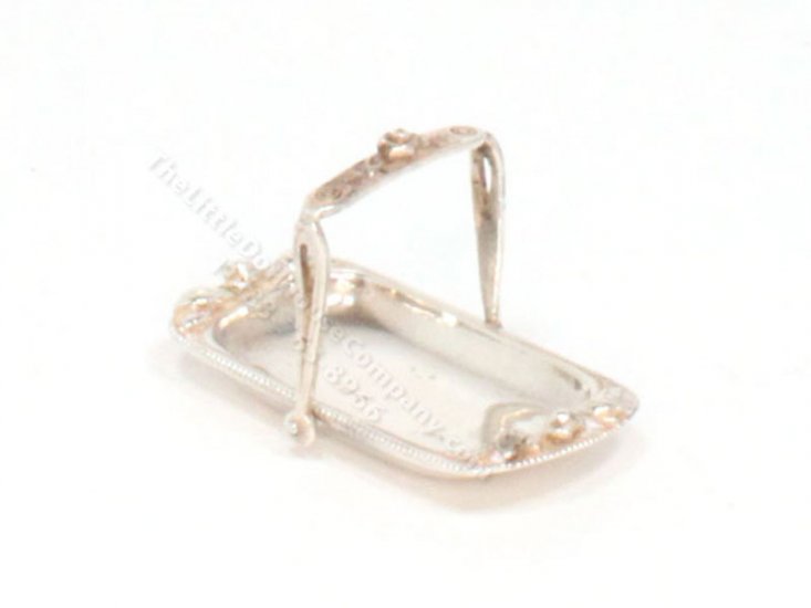 (image for) Miniature Sterling Silver Rose Sweet Basket by Don Henry